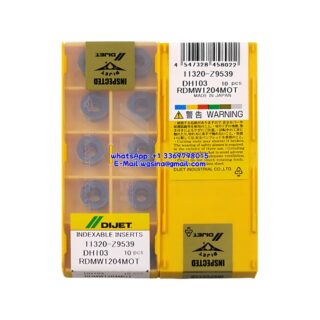 Original DIJET RDMW1204MOT H10 Carbide Insert - Round | Non-Ferrous, Composites (10 PCS) DH103 RDMW1204MOT DH103
