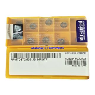 Original Mitsubishi RPMT08T2MOE-JS Carbide Insert - Round | Steel & More (10 PCS) RPMT08T2MOE-JS NP15TF