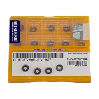 Original Mitsubishi RPMT08T2MOE-JS VP15TF Carbide Insert - Round | Steel, Stainless Steel (10 PCS)