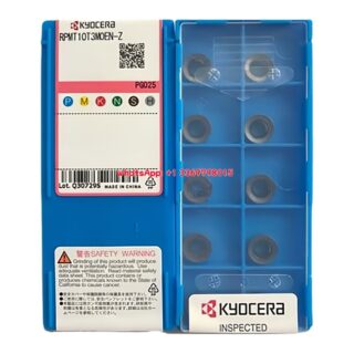 Original Kyocera RPMT10T3MOEN-Z PG035 Carbide Milling Insert - Round (10 PCS)