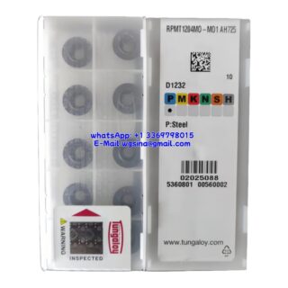 Original Tungaloy RPMT1204M0-M01 AH725 Carbide Insert - Round | Stainless Steel & More (10 PCS)