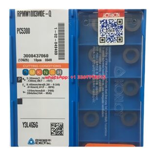 Original Korloy RPMW1003M0E-Q PC5300 Carbide Turning Insert - Round | Steel (10 PCS)