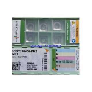 Original Walter SCGT120408-PM2 Carbide Turning Insert - Square (10 PCS) WK1 SCGT120408-PM2 WK1