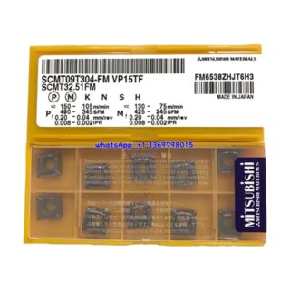 Original Mitsubishi SCMT09T304-FM VP15TF Carbide Insert - Square | Steel, Stainless Steel (10 PCS)