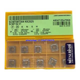 Original Mitsubishi SCMT09T304 NX2525 Carbide Insert - Square | Steel, Stainless Steel (10 PCS)