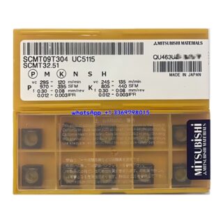 Original Mitsubishi SCMT09T304 UC5115 Carbide Insert - Square | Steel (10 PCS)