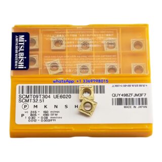 Original Mitsubishi SCMT09T304 UE6020 Carbide Insert - Square | Steel, Stainless Steel (10 PCS)