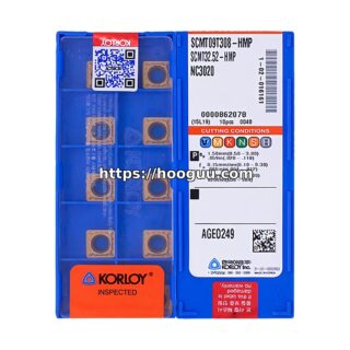 Original Korloy SCMT09T308-HMP NC3020 Carbide Turning Insert - Square | Steel & More