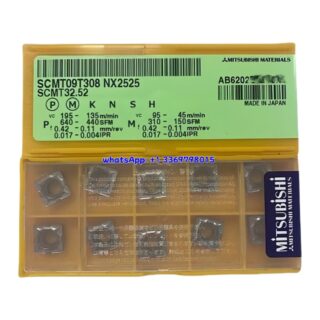 Original Mitsubishi SCMT09T308 NX2525 Carbide Insert - Square | Steel, Stainless Steel (10 PCS)