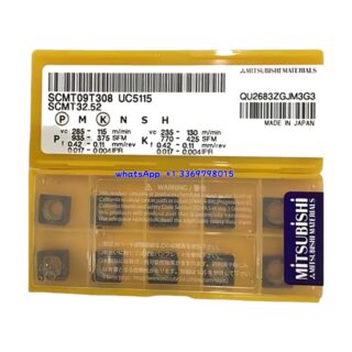 Original Mitsubishi SCMT09T308 UC5115 Carbide Insert - Square | Steel (10 PCS)