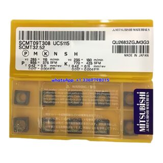 Original Mitsubishi SCMT09T308 UC5115 Carbide Insert - Square | Steel, Stainless Steel (10 PCS)