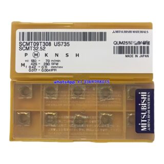 Original Mitsubishi SCMT09T308 US735 Carbide Insert - Square | Steel & More (10 PCS)