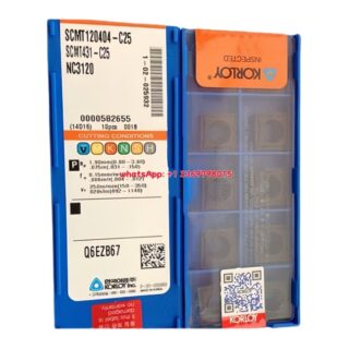 Original Korloy SCMT120404-C25 NC3120 Carbide Turning Insert - Square | Steel & More (10 PCS)