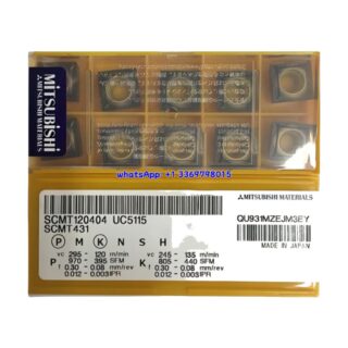 Original Mitsubishi SCMT120404 UC5115 Carbide Insert - Square | Steel (10 PCS)