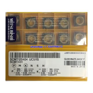 Original Mitsubishi SCMT120404 UC5115 Carbide Insert - Square | Steel (10 PCS)
