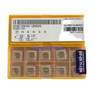 Original Mitsubishi SCMT120404 UE6020 Carbide Insert - Square (10 PCS)