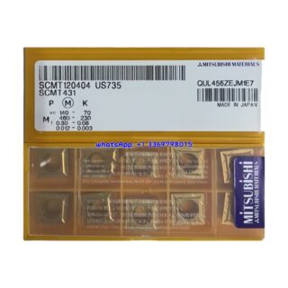 Original Mitsubishi SCMT120404 US735 Carbide Insert - Square | Steel (10 PCS)