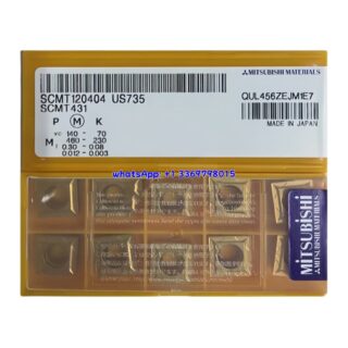 Original Mitsubishi SCMT120404 US735 Carbide Insert - Square | Steel, Stainless Steel (10 PCS)