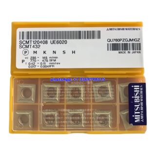 Original Mitsubishi SCMT120408 UE6020 Carbide Insert - Square | Steel & More (10 PCS)