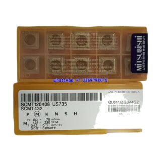 Original Mitsubishi SCMT120408 US735 Carbide Insert - Square | Steel (10 PCS)