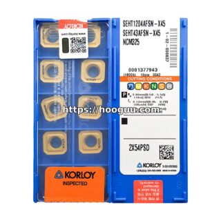 Original Korloy SEHT1204AFSN-X45 NCM325 Carbide Milling Insert - Square