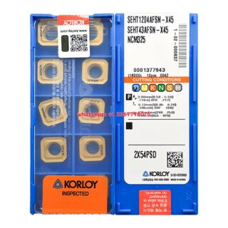 Original Korloy SEHT1204AFSN-X45 NCM325 Carbide Turning Insert - Square | Steel, Stainless Steel (10 PCS)