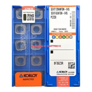 Original Korloy SEHT1204AFSN-X45 PC230 Carbide Turning Insert - Square | Steel, Stainless Steel (10 PCS)