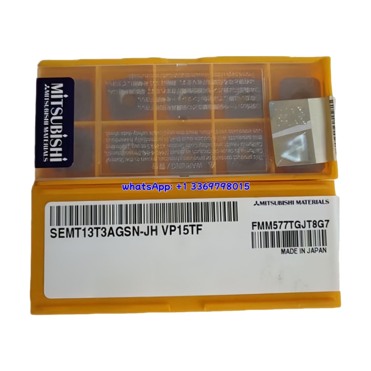 Original Mitsubishi SEMT13T3AGSN-JH VP15TF Carbide Insert - Square | Steel, Stainless Steel (10 PCS)
