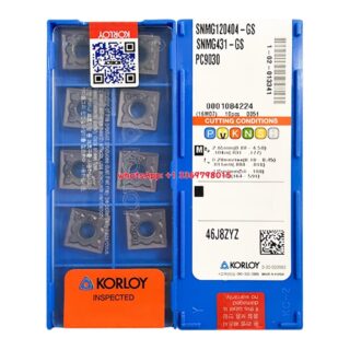 Original Korloy SNMG120404-GS PC9030 Carbide Turning Insert - Square | Steel & More (10 PCS)