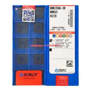 Original Korloy SNMG120404-HM NC3120 Carbide Turning Insert - Square | Steel (10 PCS)
