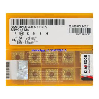 Original Mitsubishi SNMG120404-MA US735 Carbide Insert - Square | Steel & More (10 PCS)