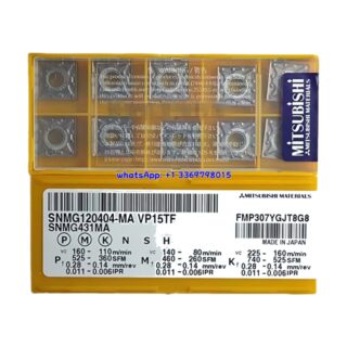 Original Mitsubishi SNMG120404-MA VP15TF Carbide Insert - Square | Steel, Stainless Steel (10 PCS)