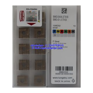 Original Tungaloy SNMG120404L-S T9125 Carbide Insert - Square | Steel (10 PCS)