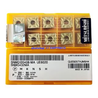 Original Mitsubishi SNMG120408-MA UE6020 Carbide Insert - Square | Steel & More (10 PCS)