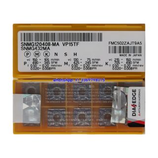 Original Mitsubishi SNMG120408-MA VP15TF Carbide Insert - Square | Steel, Stainless Steel (10 PCS)