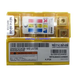 Original Mitsubishi SNMG120408-MS US735 Carbide Insert - Square | Steel (10 PCS)