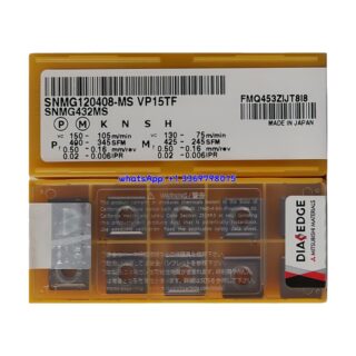 Original Mitsubishi SNMG120408-MS VP15TF Carbide Insert - Square | Steel, Stainless Steel (10 PCS)