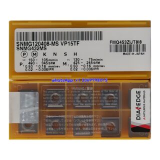 Original Mitsubishi SNMG120408-MS VP15TF Carbide Insert - Square | Steel & More (10 PCS)