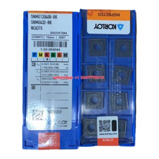 Original Korloy SNMG120408-RK NC6315 Carbide Turning Insert - Square (10 PCS)