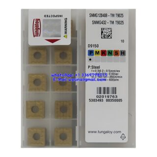 Original Tungaloy SNMG120408-TM T9025 Carbide Insert - Square (10 PCS)