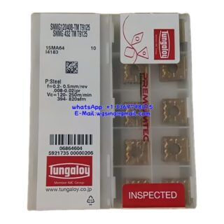 Original Tungaloy SNMG120408-TM T9125 Carbide Insert - Square | Steel (10 PCS)
