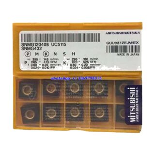 Original Mitsubishi SNMG120408 UC5115 Carbide Insert - Square | Steel (10 PCS)