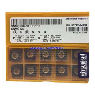 Original Mitsubishi SNMG120408 UC5115 Carbide Insert - Square | Steel, Cast Iron, Carbon Steel (10 PCS)
