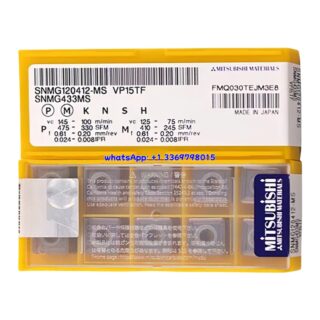 Original Mitsubishi SNMG120412-MS VP15TF Carbide Insert - Square | Steel, Stainless Steel (10 PCS)