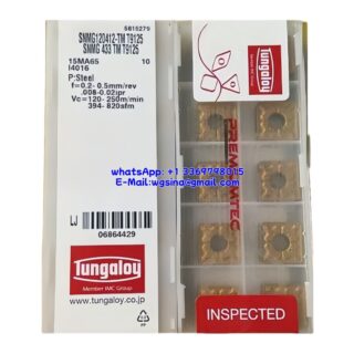 Original Tungaloy SNMG120412-TM T9125 Carbide Insert - Square | Steel (10 PCS)