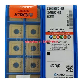 Original Korloy SNMG150612-GR NC3020 Carbide Turning Insert - Square | Cast Iron (10 PCS)