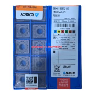 Original Korloy SNMG160612-HS PC9030 Carbide Turning Insert - Square | Steel, Stainless Steel (10 PCS)