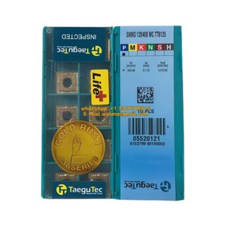 Original TaeguTec SNMG120408-MC TT8125 Carbide Turning Insert - Square | Steel (10 PCS) TT8125B SNMG120408-MC TT8125B