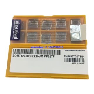 Original Mitsubishi SOMT12T308PEER-JM VP15TF Carbide Insert - Square | Steel, Stainless Steel (10 PCS)