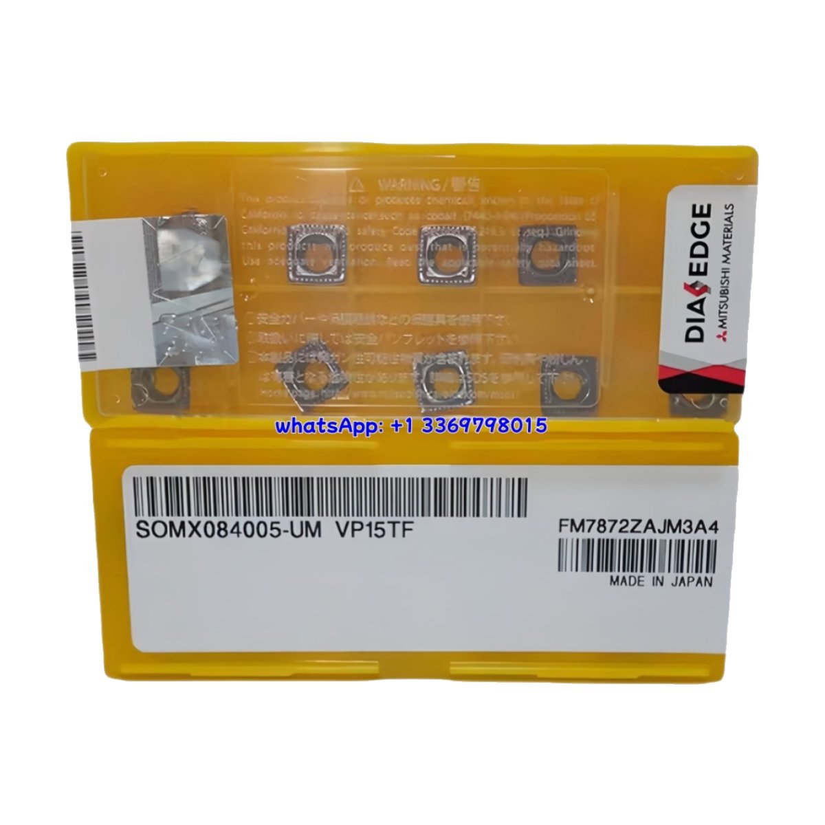 Original Mitsubishi SOMX084005-UM VP15TF Carbide Insert - Square | Steel, Stainless Steel (10 PCS)